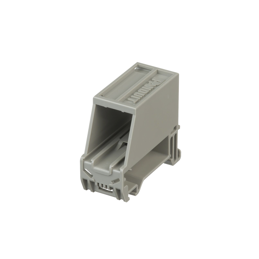 Adaptador de 1 Puerto, Para Conectores Tipo Mini-Com, Blindado, Montaje en Riel Din Estándar de 35mm, Color Gris Internacional