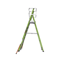 Escalera Fija de 8' (2.4m) de Fibra de Vidrio con Jaula y Peldaños de Aluminio. (SKU:19708-146).