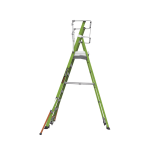 Escalera Fija de 8' (2.4m) de Fibra de Vidrio con Jaula y Peldaños de Aluminio. (SKU:19708-146).