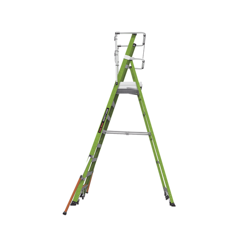 Escalera Fija de 8' (2.4m) de Fibra de Vidrio con Jaula y Peldaños de Aluminio. (SKU:19708-146).