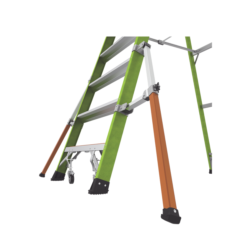 Escalera Fija de 8' (2.4m) de Fibra de Vidrio con Jaula y Peldaños de Aluminio. (SKU:19708-146).
