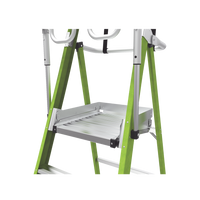Escalera Fija de 8' (2.4m) de Fibra de Vidrio con Jaula y Peldaños de Aluminio. (SKU:19708-146).