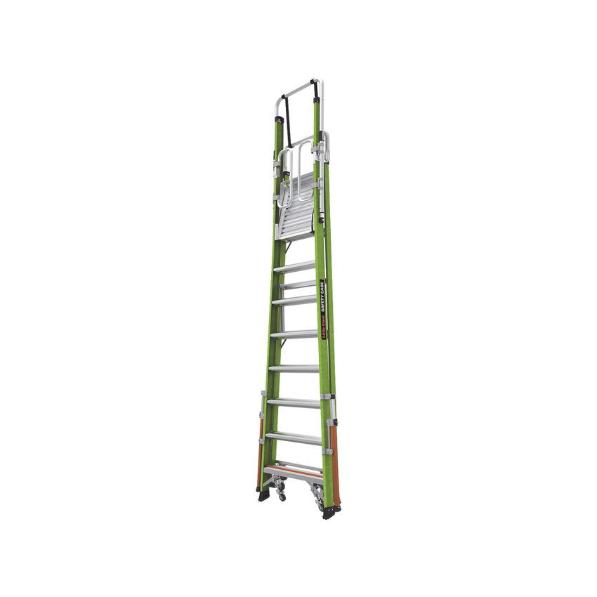 Escalera Fija de 8' (2.4m) de Fibra de Vidrio con Jaula y Peldaños de Aluminio. (SKU:19708-146).