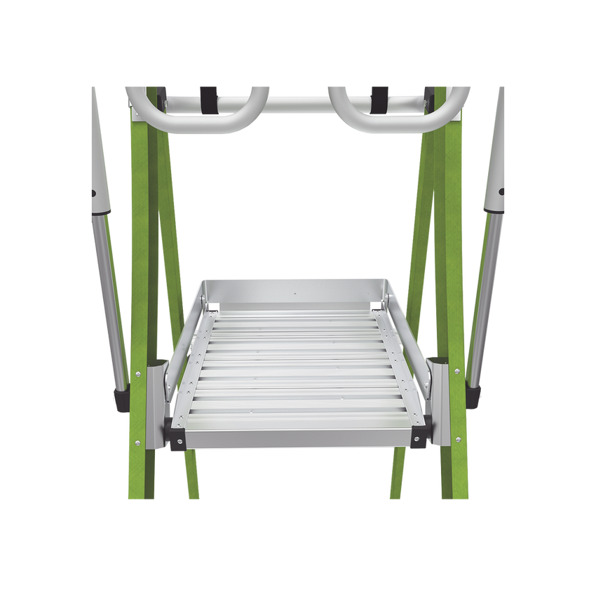 Escalera Fija de 8' (2.4m) de Fibra de Vidrio con Jaula y Peldaños de Aluminio. (SKU:19708-146).