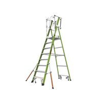 Escalera Fija de 8' (2.4m) de Fibra de Vidrio con Jaula y Peldaños de Aluminio. (SKU:19708-146).