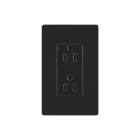 Tomacorriente, receptaculo convencional 120V, 15A, color negro.