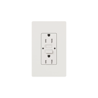 Tomacorriente 125V 15A resistente a manipulaciones, color blanco.