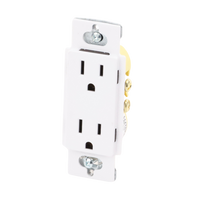 Tomacorriente receptáculo convencional  120V, 15A, color blanco.