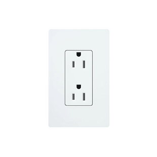 Tomacorriente receptáculo convencional  120V, 15A, color blanco.