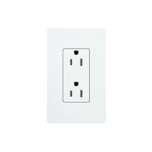 Tomacorriente receptáculo convencional  120V, 15A, color blanco.