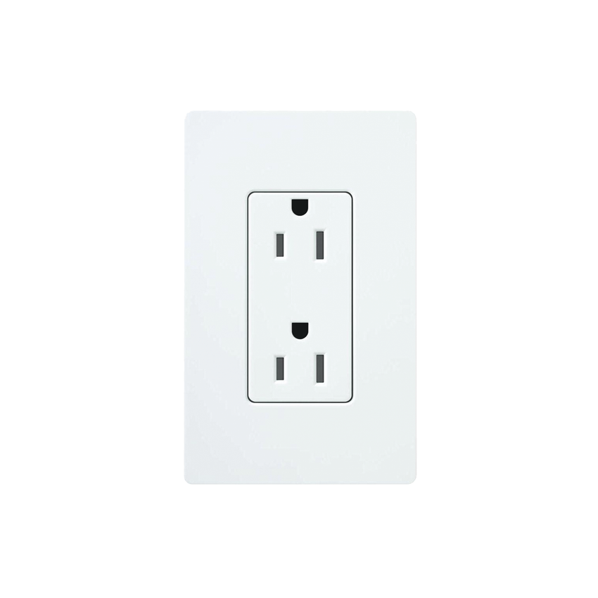 Tomacorriente receptáculo convencional  120V, 15A, color blanco.