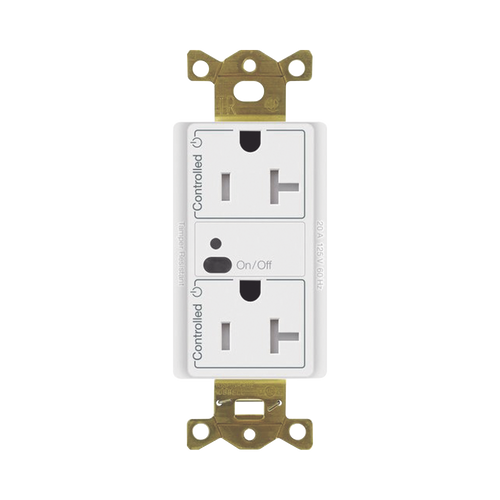 Receptáculo inalámbrico Lutron VIVE / 20 A, control inteligente en los 2 conectores.