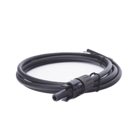Cable Fotovoltaico 1.5 m, Negro, Calibre 10 AWG con Terminal MC4-H en un Extremo