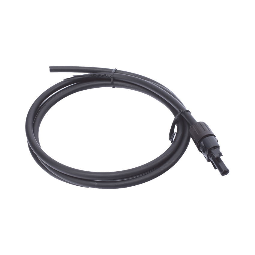 Cable Fotovoltaico 1.5 m, Negro, Calibre 10 AWG con Terminal MC4-H en un Extremo