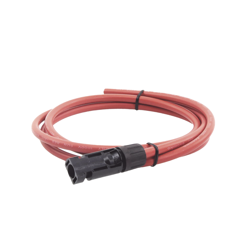 Cable Fotovoltaico, 1.5 m, Rojo, Calibre 10 AWG con Terminal MC4-M en un Extremo