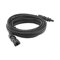 Cable Fotovoltaico 2.5 m, Negro, Calibre 10 AWG con Terminales MC4 en Ambos Extremos