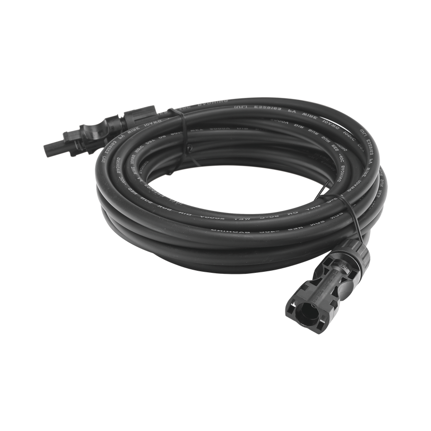 Cable Fotovoltaico 2.5 m, Negro, Calibre 10 AWG con Terminales MC4 en Ambos Extremos