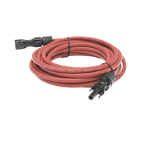 Cable Fotovoltaico, 2.5 m, Rojo, Calibre 10 AWG con Terminal MC4-M en Ambos Extremos