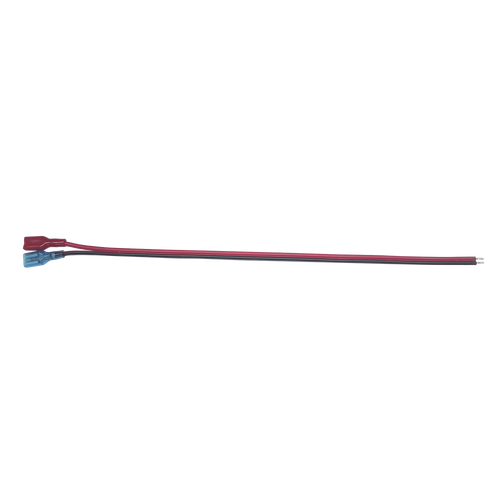 Cables en Paquete Dual / Cable Rojo y Negro / 30 cm (11.81 Pulgadas) / Terminal F1 en un Extremo / Puntas Libres en el Otro / Conexi�n a Bater�as de Respaldo