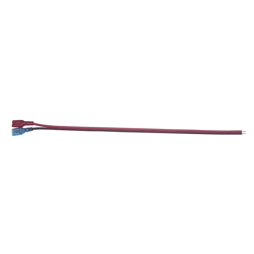Cables en Paquete Dual / Cable Rojo y Negro / 30 cm (11.81 Pulgadas) / Terminal F1 en un Extremo / Puntas Libres en el Otro / Conexi�n a Bater�as de Respaldo