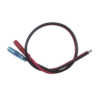 Cables en paquete dual / cable rojo y negro / 30 cm / terminal F1 en un extremo / puntas libres en el otro / Conexión a baterías de respaldo.