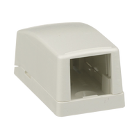 Caja de Montaje en Superficie, Para 1 Módulo Mini-Com, Color Blanco Mate