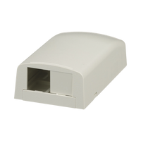 Caja de Montaje en Superficie, Para 2 Módulos Mini-Com, Color Blanco Mate