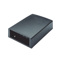 Caja de Montaje en Superficie, Con Accesorio para Resguardo de Fibra Óptica, Para 12 Módulos Mini-Com, Color Negro