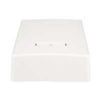 Caja de Montaje en Superficie, con Accesorio para Resguardo de Fibra Óptica, para 12 Módulos Mini-Com, Color Blanco Mate