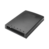 Caja de Montaje en Superficie, Con Accesorio para Resguardo de Fibra Óptica, Para 6 Módulos Mini-Com, Color Negro