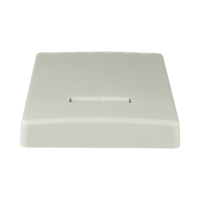 Caja de Montaje en Superficie, con Accesorio para Resguardo de Fibra Óptica, para 6 Módulos Mini-Com, Color Blanco Mate