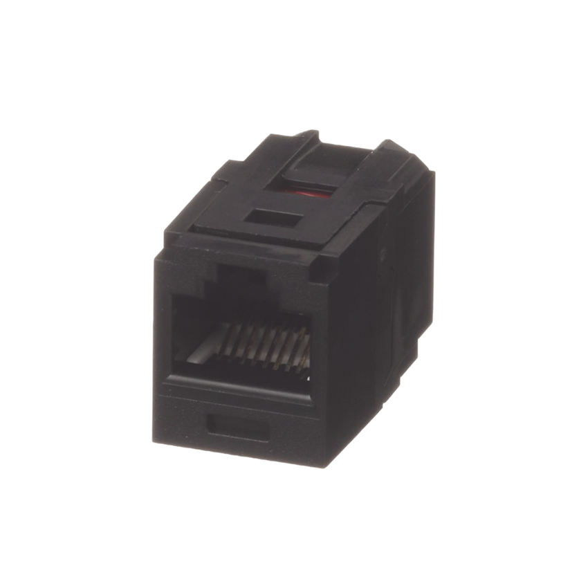 Módulo Acoplador RJ45 a RJ45, Mini-Com, Categoría 6, Color Negro