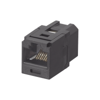 Módulo Acoplador RJ45 a RJ45, Mini-Com, Categoría 6, Color Negro