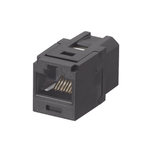 Módulo Acoplador RJ45 a RJ45, Mini-Com, Categoría 6, Color Negro