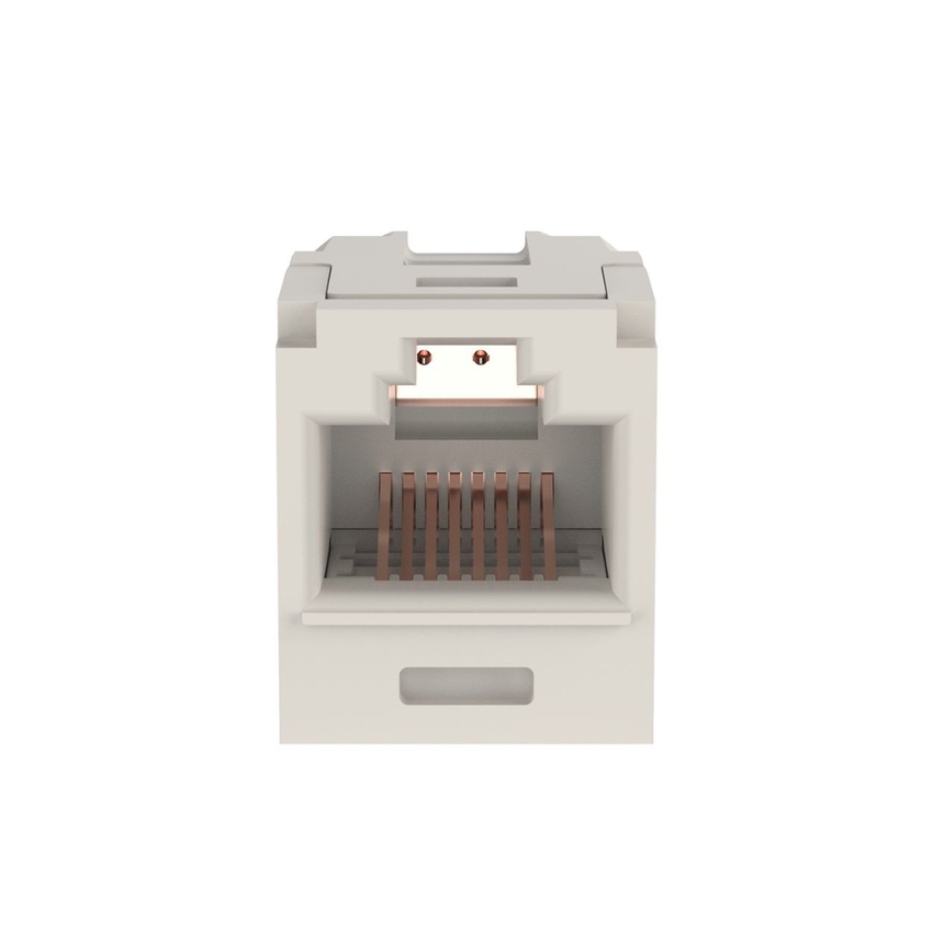 Módulo Acoplador RJ45 a RJ45, Mini-Com, Categoría 6, Color Blanco Mate