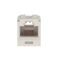 M�dulo Acoplador RJ45 a RJ45, Mini-Com, Categor�a 6, Color Blanco Mate