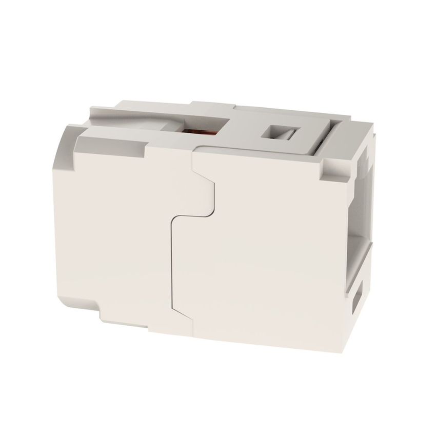 M�dulo Acoplador RJ45 a RJ45, Mini-Com, Categor�a 6, Color Blanco Mate