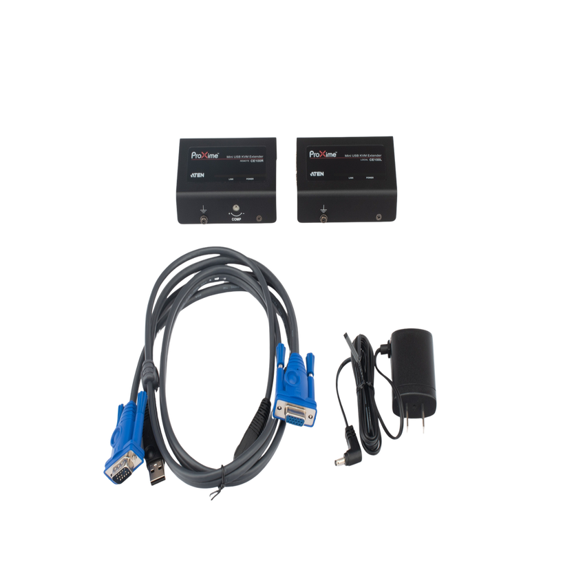 Extensor KVM USB | Acceso remoto PC | Hasta 100 m Cat5e | 1920x1200 | Protección ESD | Ajuste deskew