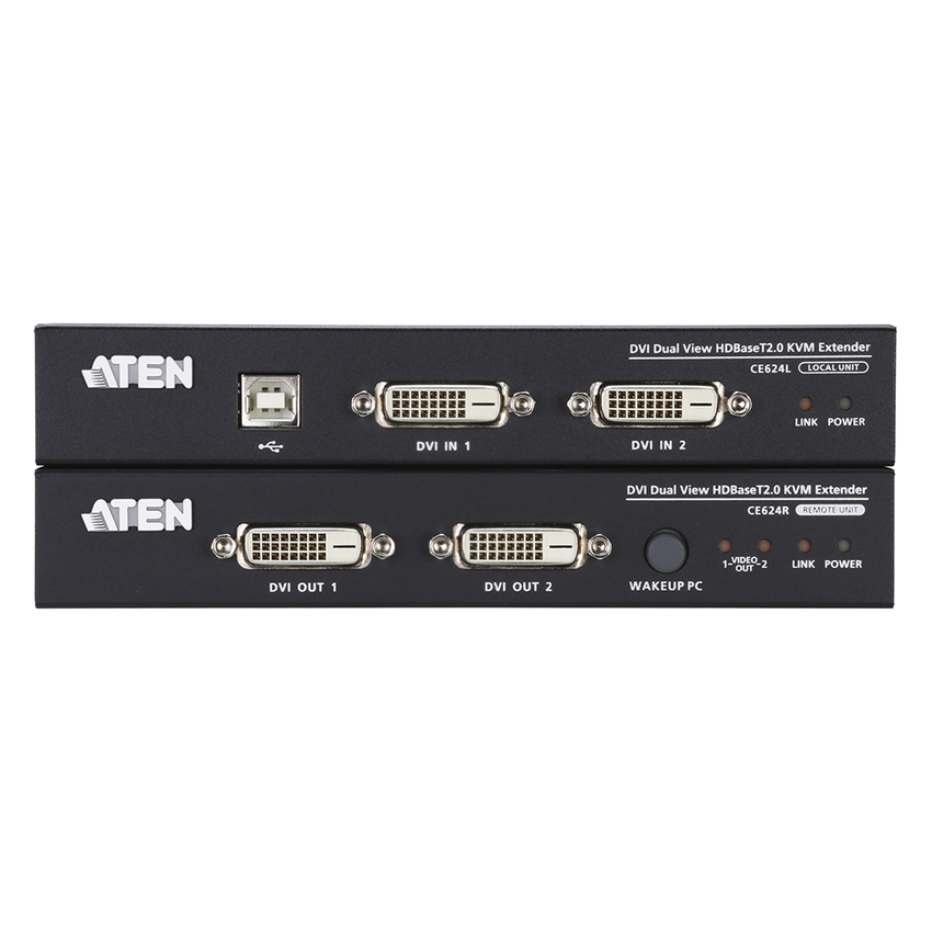Extensor KVM | HDBaseT™ | 2.0 DVI dual display USB |  1920 x 1200 a 100m