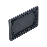 Pasacables Rectangular de Membrana, IP66, 3.39" x 1.42", 12 orificios, para Cables no Terminados. Color Negro