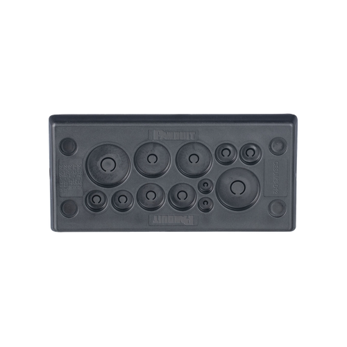 Pasacables Rectangular de Membrana, IP66, 3.39" x 1.42", 12 orificios, para Cables no Terminados. Color Negro