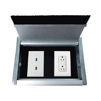 Caja Universal Vacía de 2 Módulos para Instalación en Escritorio (Voz, Datos, Video, Contactos Eléctricos), (No Incluye Accesorios)