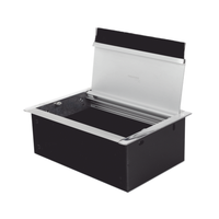 Caja Universal Vacía de 2 Módulos para Instalación en Escritorio (Voz, Datos, Video, Contactos Eléctricos), (No Incluye Accesorios)