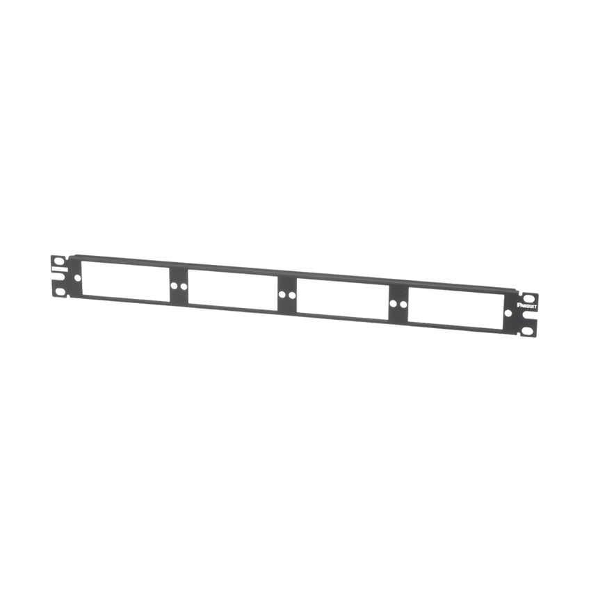Patch Panel de Fibra Óptica, Para 4 Placas Acopladoras FAP o FMP, Color Negro, 1UR