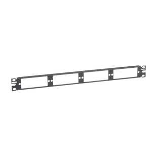Patch Panel de Fibra Óptica, Para 4 Placas Acopladoras FAP o FMP, Color Negro, 1UR