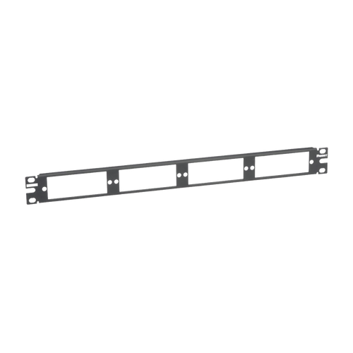 Patch Panel de Fibra Óptica, Para 4 Placas Acopladoras FAP o FMP, Color Negro, 1UR