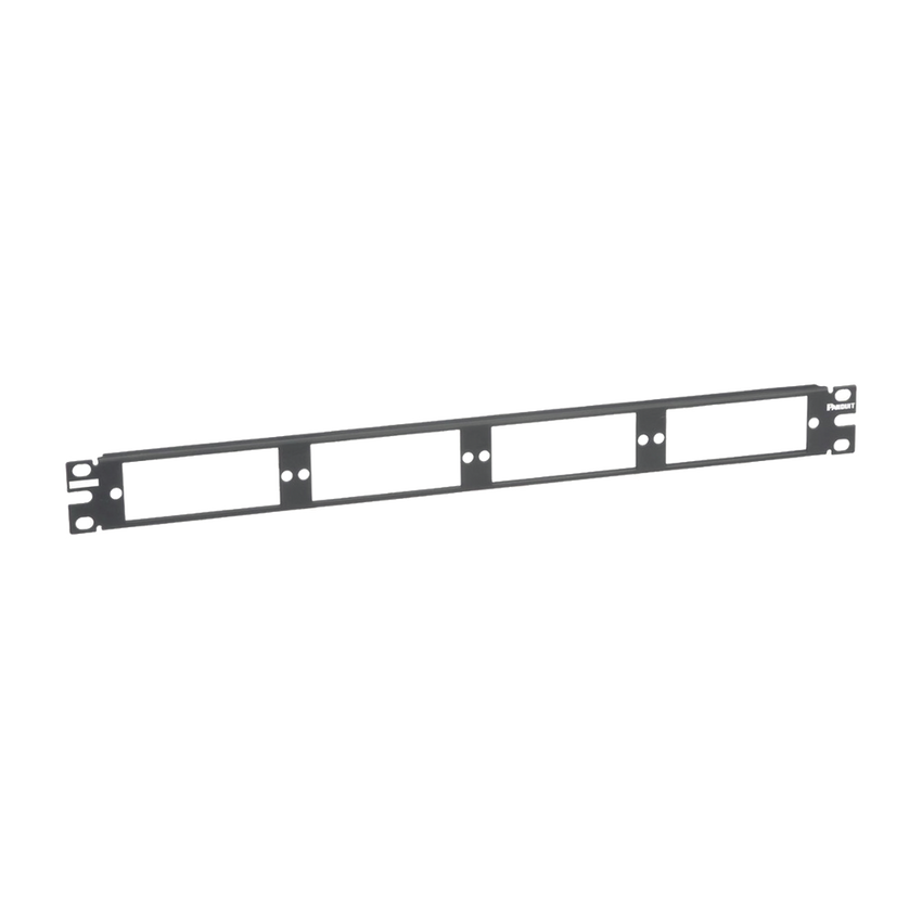 Patch Panel de Fibra Óptica, Para 4 Placas Acopladoras FAP o FMP, Color Negro, 1UR