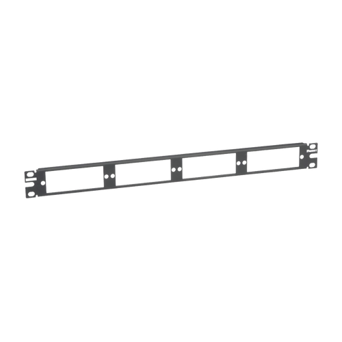 Patch Panel de Fibra Óptica, Para 4 Placas Acopladoras FAP o FMP, Color Negro, 1UR