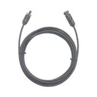 Cable Fotovoltaico / 1 metro / Color Negro / Calibre 10 AWG / Terminal MC4-Macho y Hembra en  ambos extremos