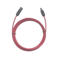 Cable Fotovoltaico / 1 metro / Color Rojo / Calibre 10 AWG / Terminal MC4-Macho y Hembra en  ambos extremos